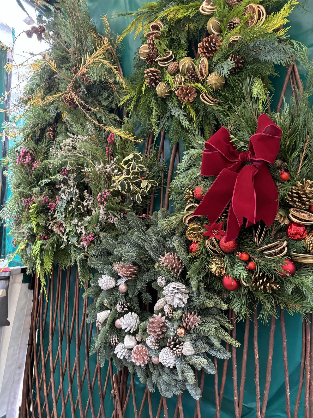 Festive wreath making