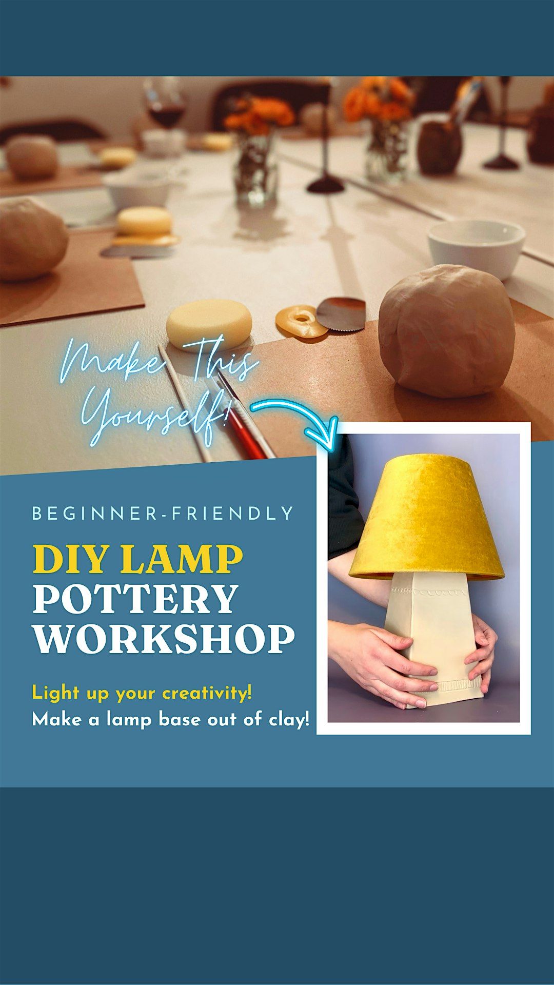 DIY Ceramic Lamp Base | Beginner-Friendly Pottery Workshop