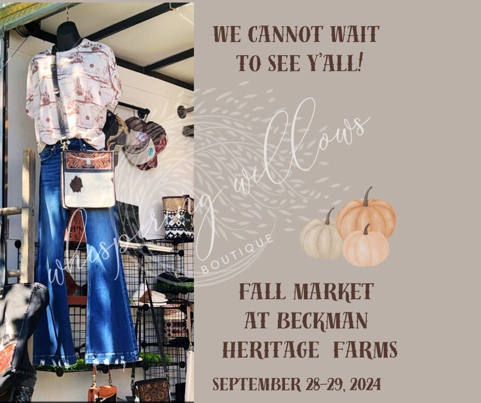 Whispering Willows Btq @ Fall Market at Beckman Heritage Farms