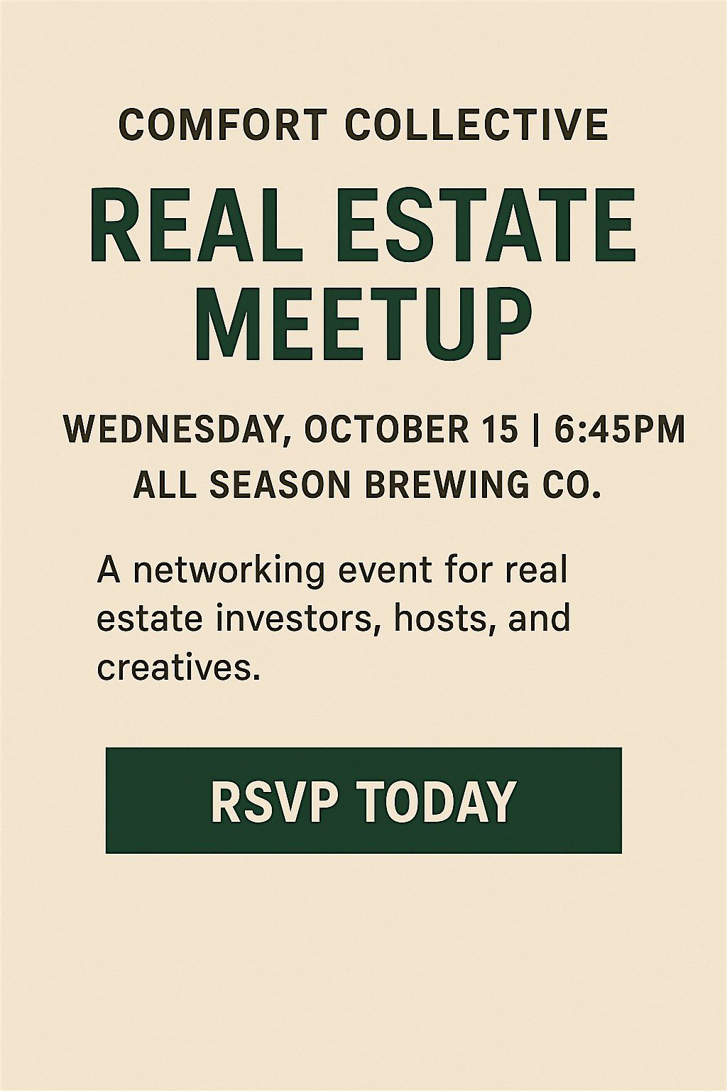 Comfort Collective Real Estate Meetup \u2013 LA Investor Networking  Event