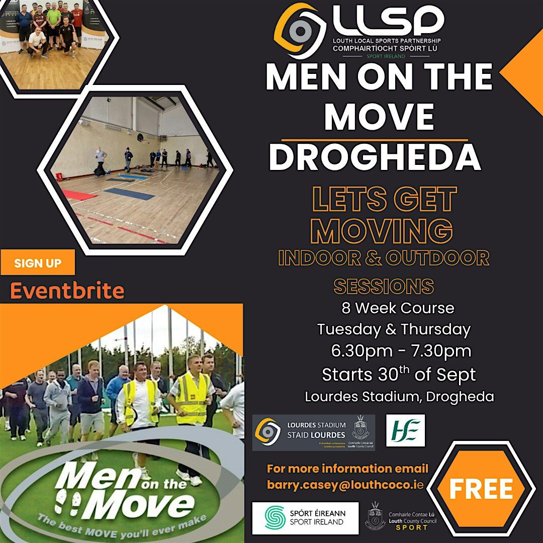 Men on the Move - Drogheda - Tuesday from 30th Sept 2025 6.30pm FREE