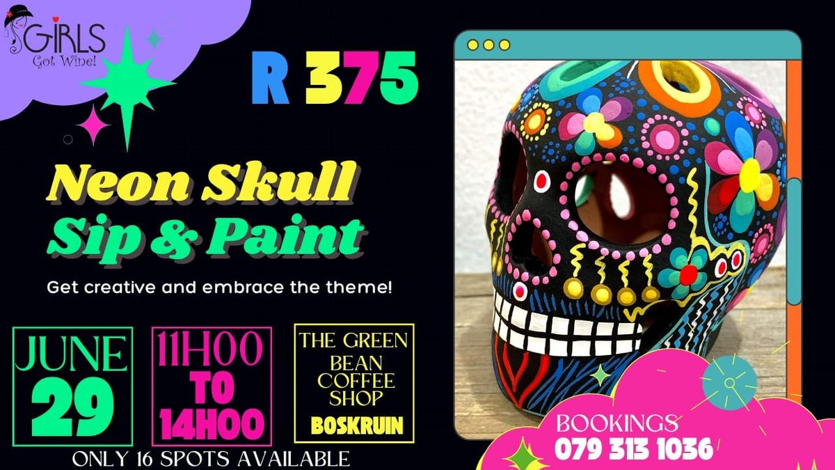 Neon Skull painting