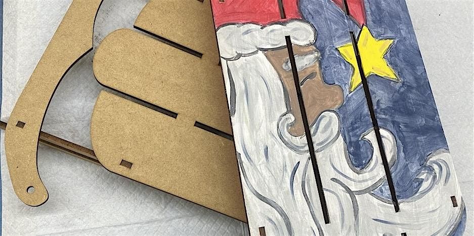 Paint a wooden sled