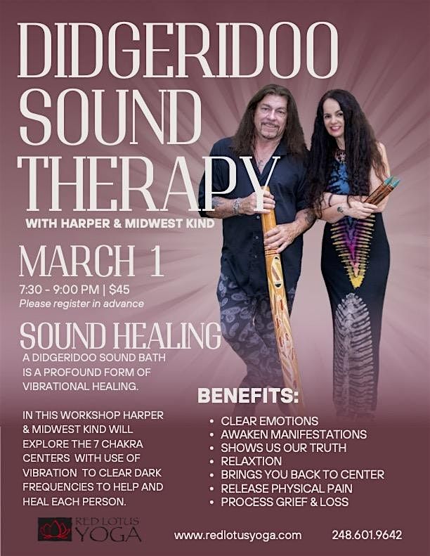 Didgeridoo and Sound Bath at Red Lotus Yoga