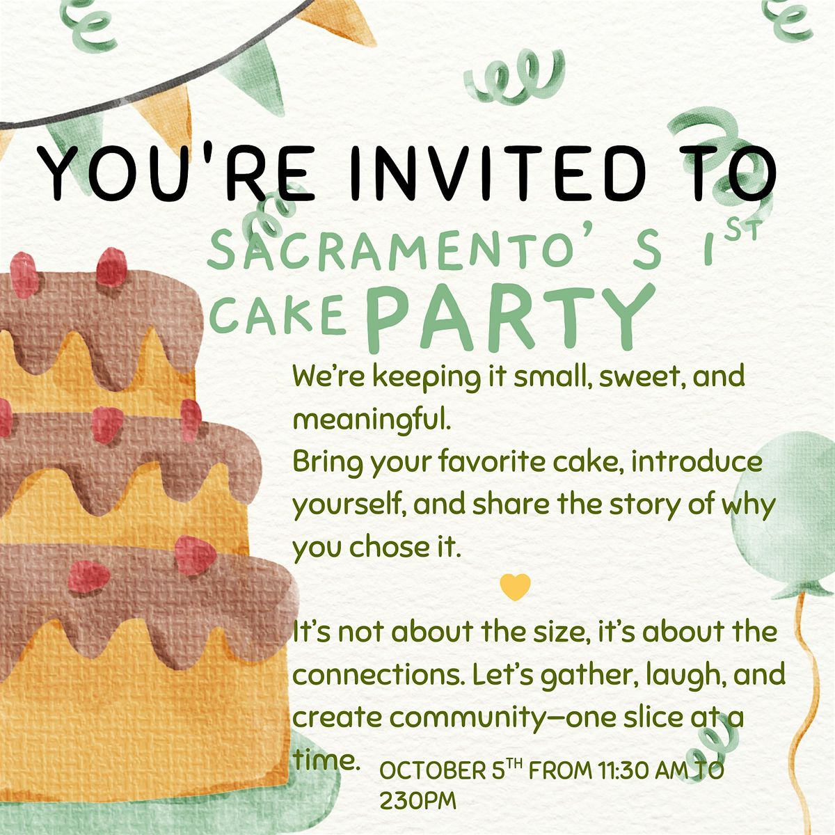 Sacramento\u2019s 1st Cake Party