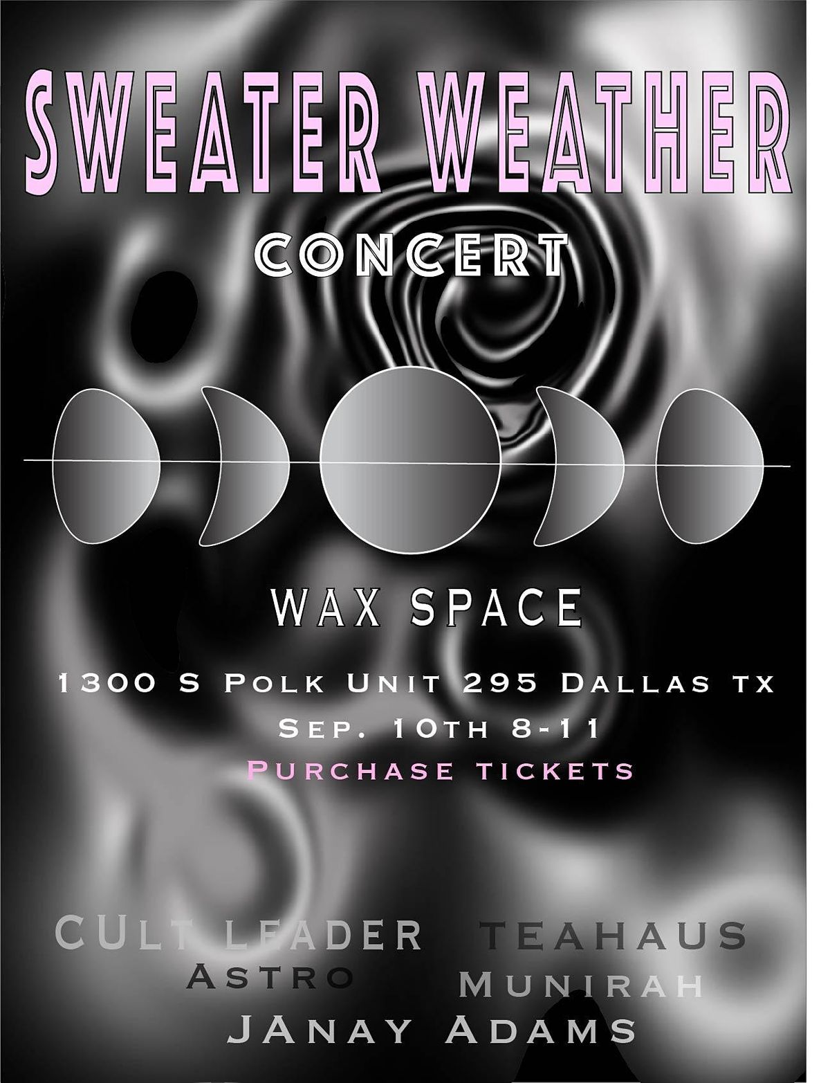 Sweater Weather Concert. Live Music featuring upcoming artist