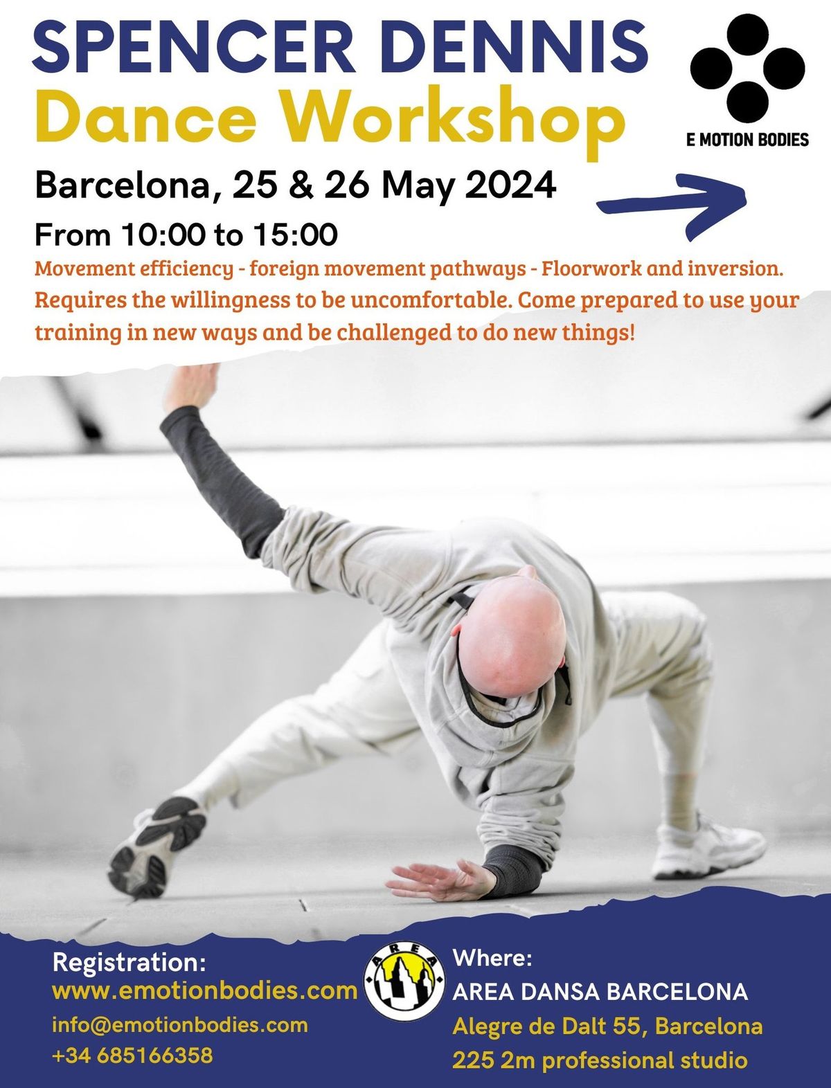 Spencer Dennis Dance workshop - Barcelona 25 & 26 May 2024