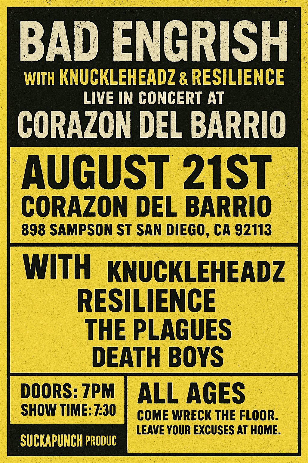 BAD ENGRISH WITH KNUCKLEHEADZ & RESILIENCE LIVE IN CONCERT AT CORAZON D