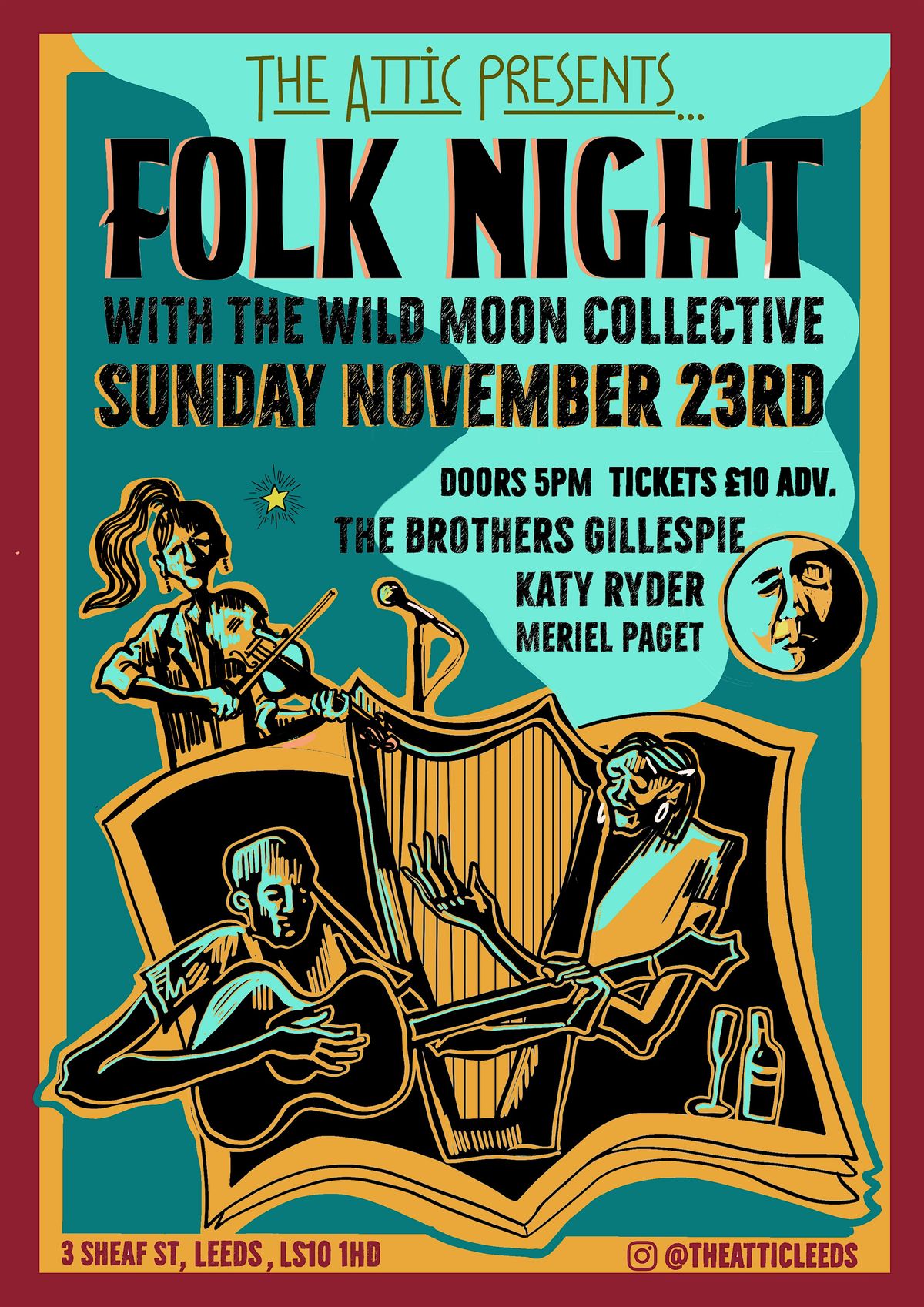 The Attic Presents: Folk Night with The Wild Moon Collective [Nov 23rd]