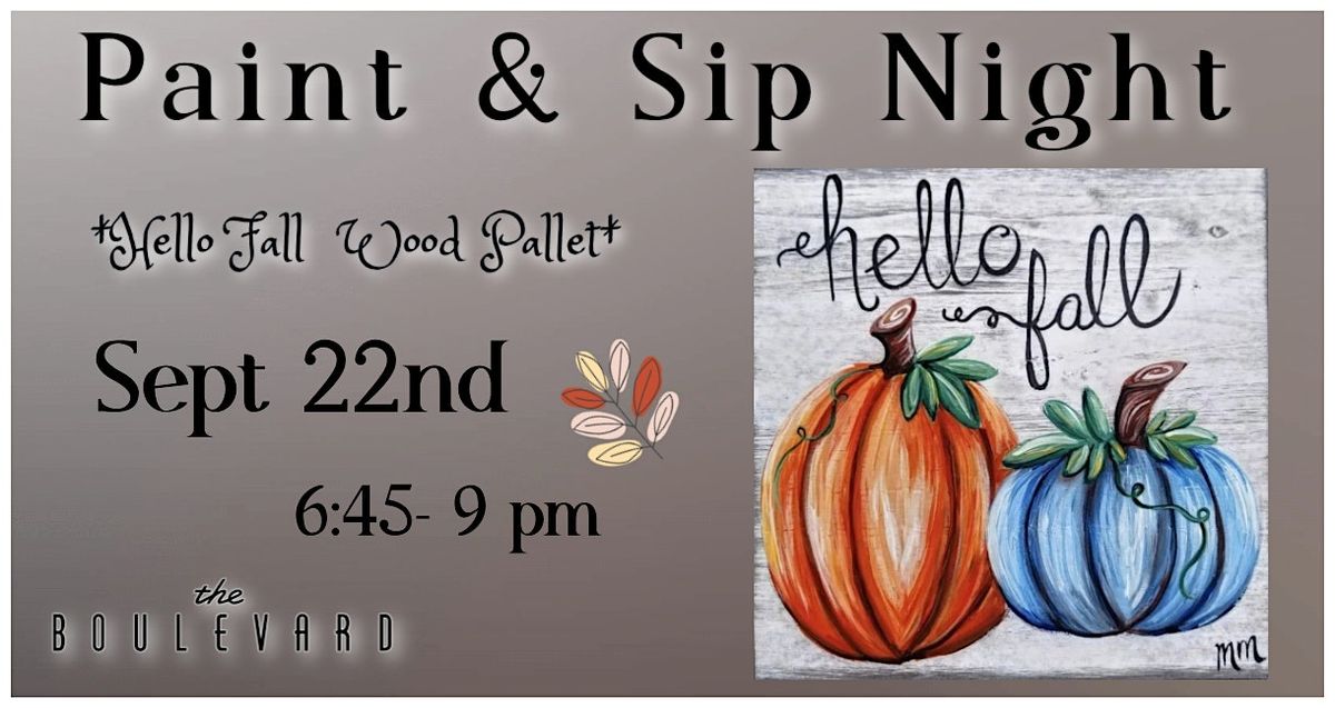 Hello Fall Pallet Paint Night