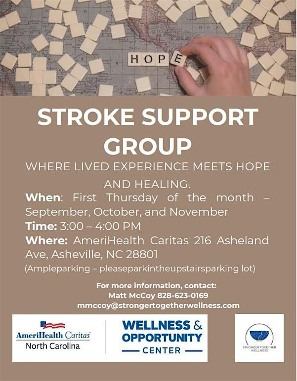 STROKE SUPPORT GROUP w\/ Stronger Together Wellness (FREE)