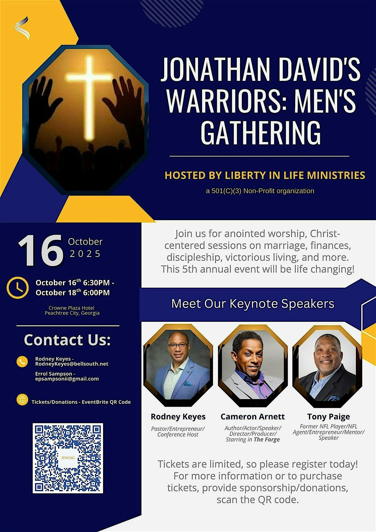 Jonathan David's Warriors 5TH Annual Men's Gathering