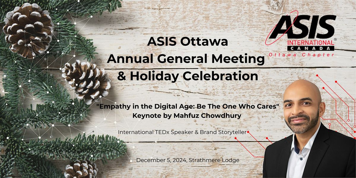 ASIS Ottawa Annual General Meeting & Holiday Celebration 2024