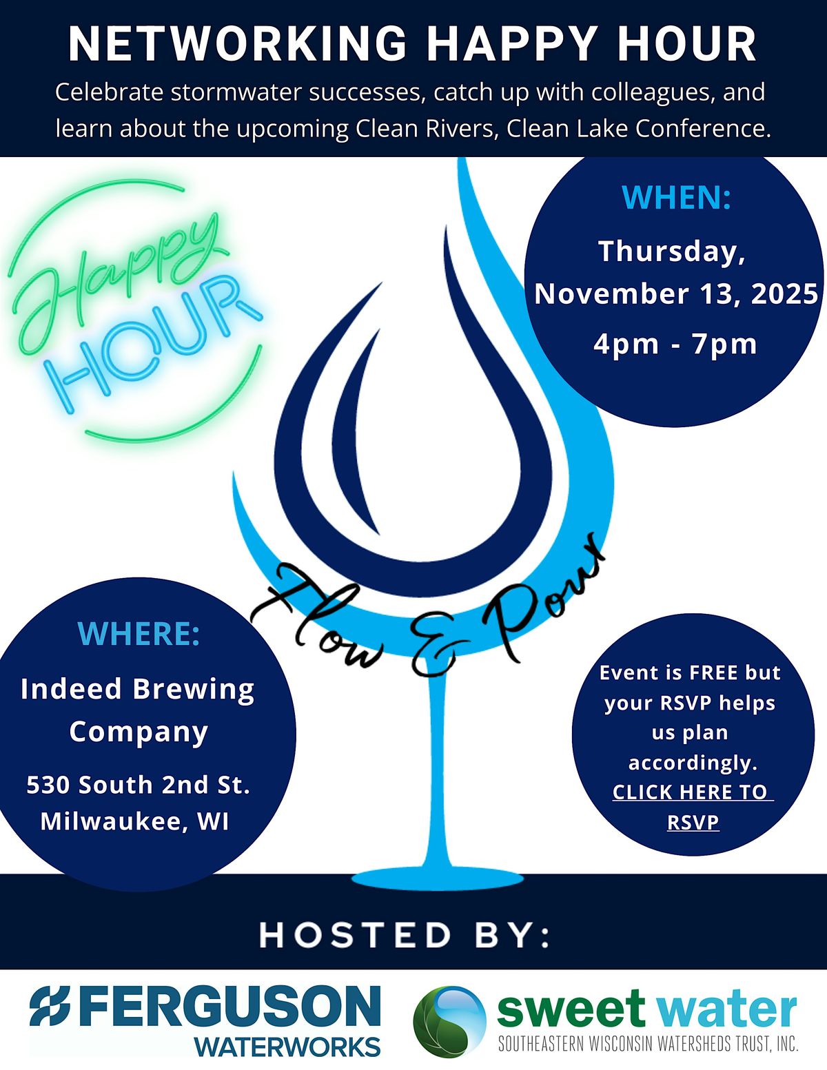 Flow & Pour: Stormwater Networking Happy Hour @ Indeed Brewing MKE