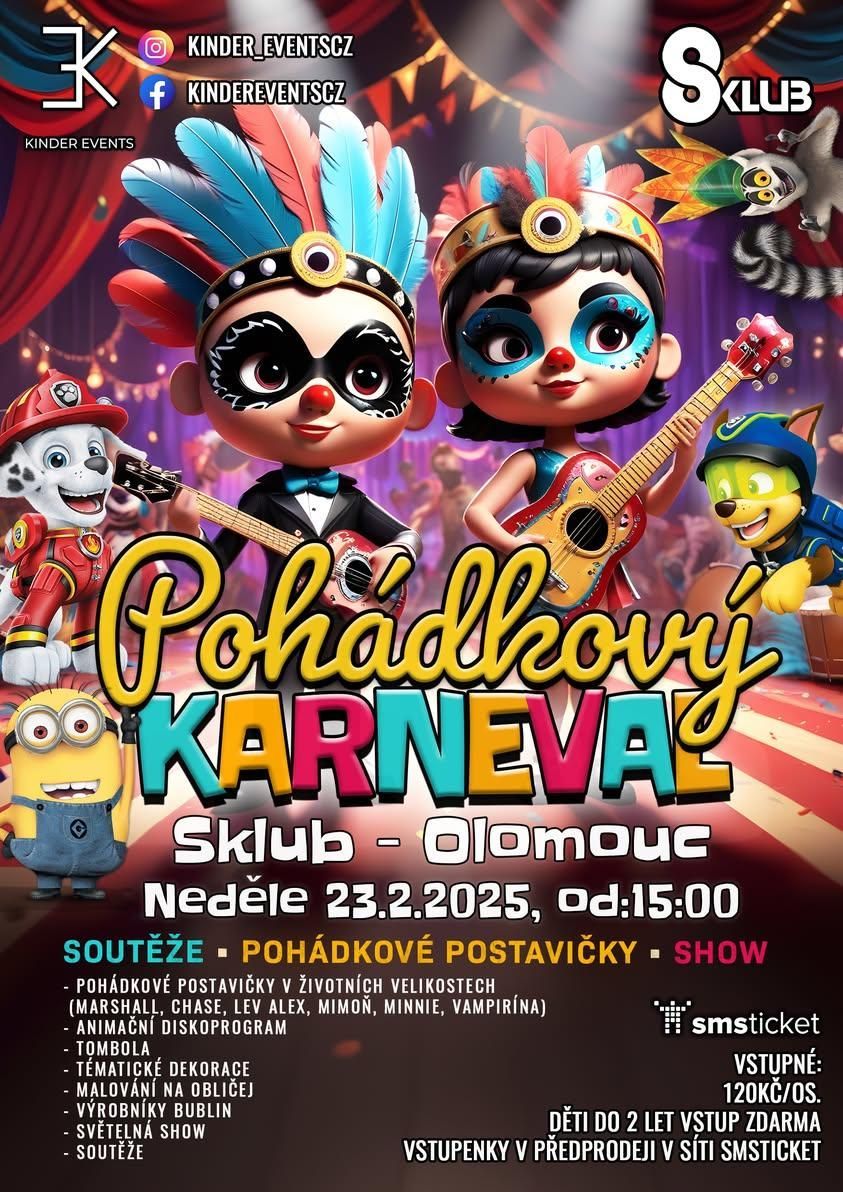 Poh\u00e1dkov\u00fd karneval \u2605 Sklub Olomouc \u2605 Ned\u011ble 23. 2. 2025