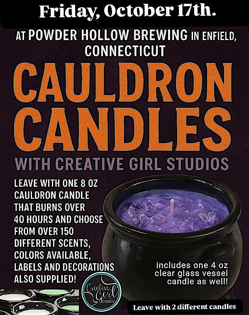 Cauldron Candles! @Powder Hollow Brewing in Enfield!