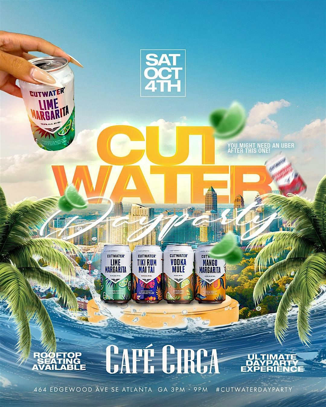 FREE CUT WATERS | ROOFTOP DAY PARTY