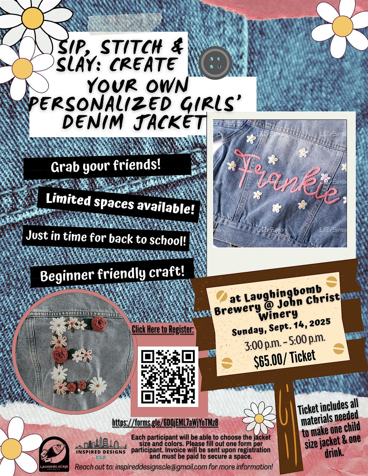 Sip, Stitch & Slay: Create Your Own Personalized Girls' Denim Jacket