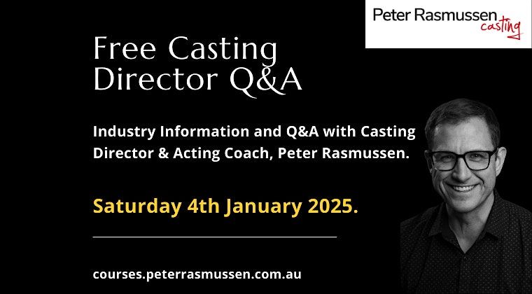 Free Acting Career Webinar with Casting Director Peter Rasmussen