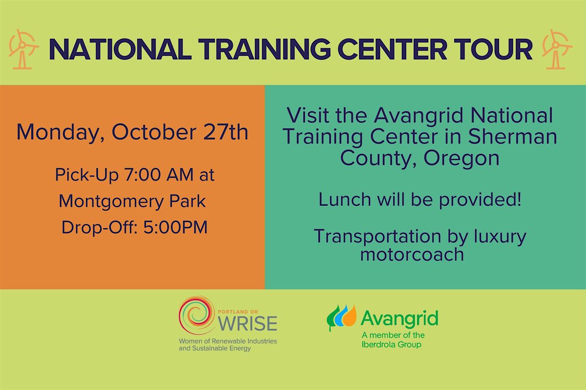 WRISE PDX and Avangrid: National Training Center Tour