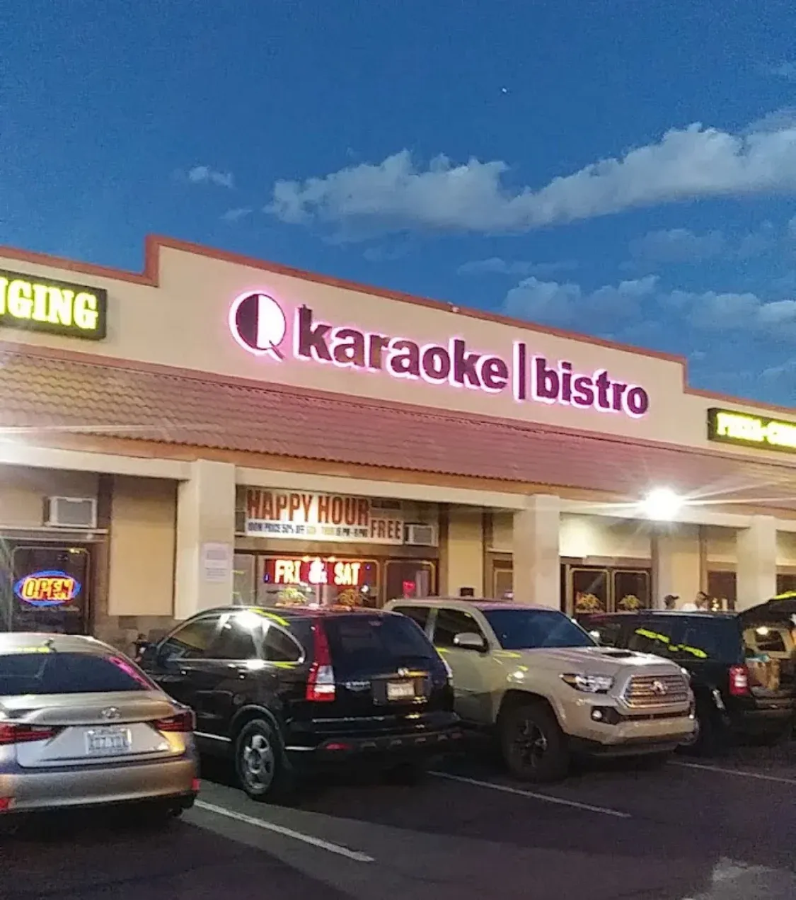 Karaoke Night! and a beautiful October Harvest Moon evening
