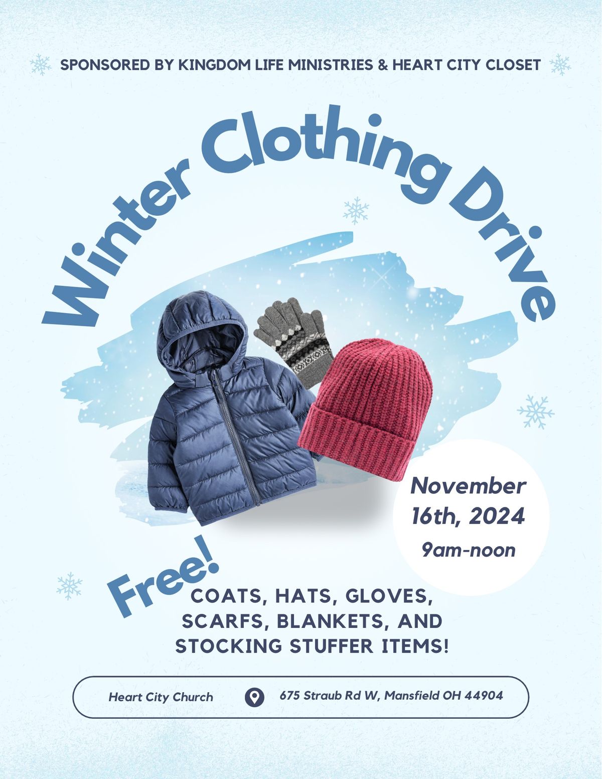 Winter Clothing Drive + Free Stocking Stuffers 