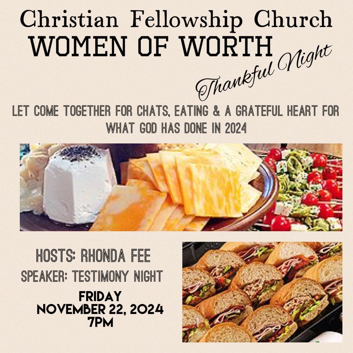 WOW-Women Of Worth Thankful night