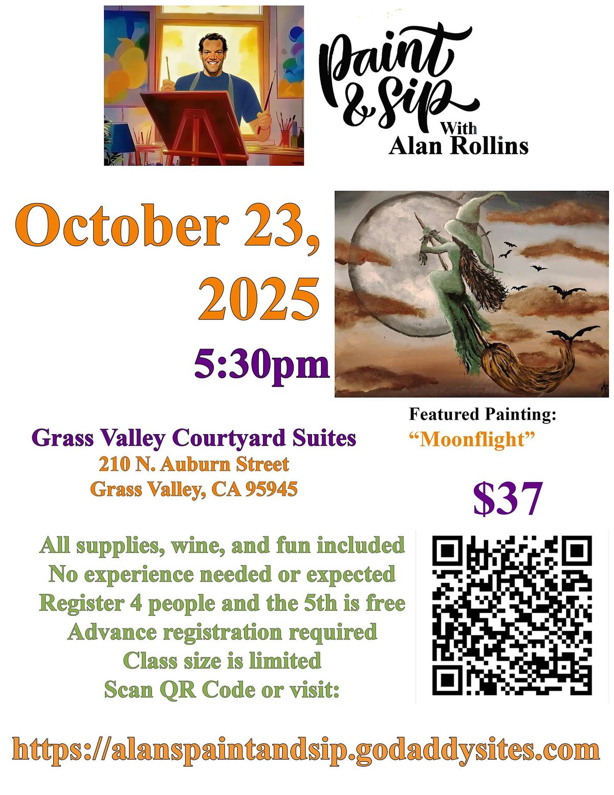 Halloween Paint and Sip with Alan Rollins