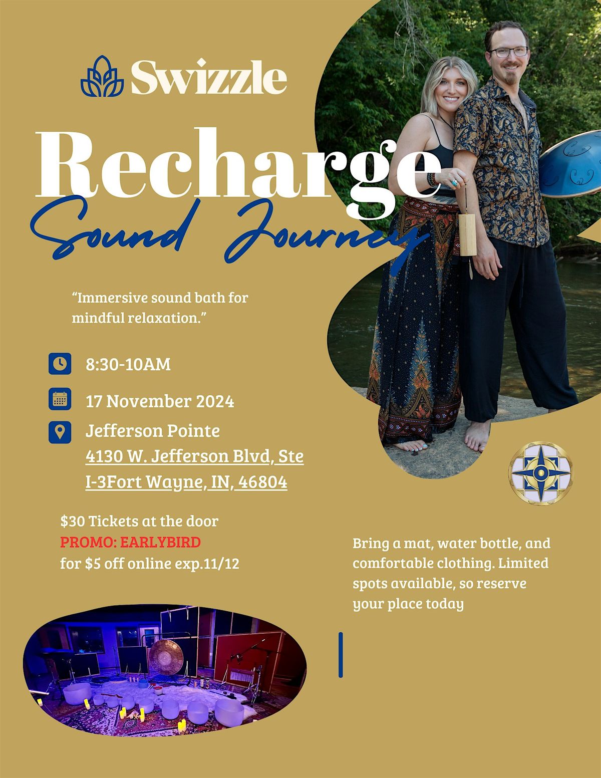 Recharge Sound Journey $25 Early Bird Promo: EARLYBIRD