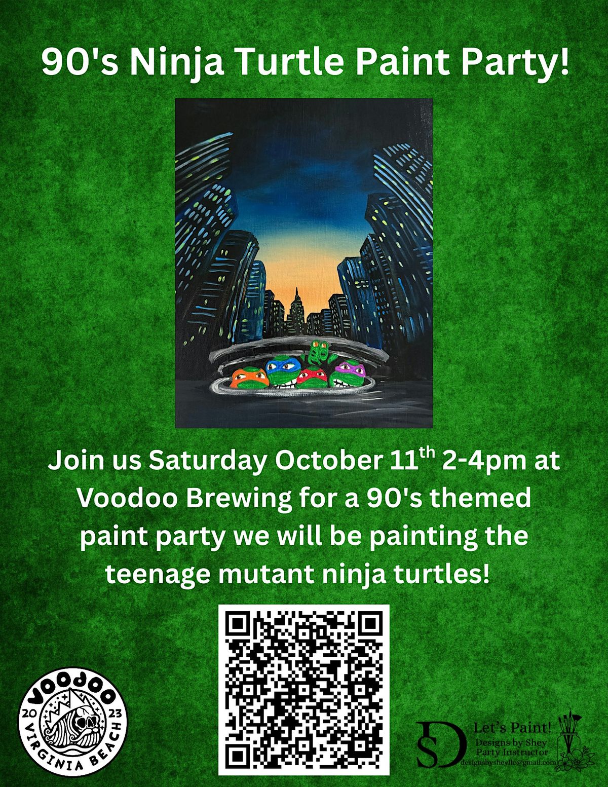 90's Ninja Turtle Paint Party at Voodoo Brewing VB