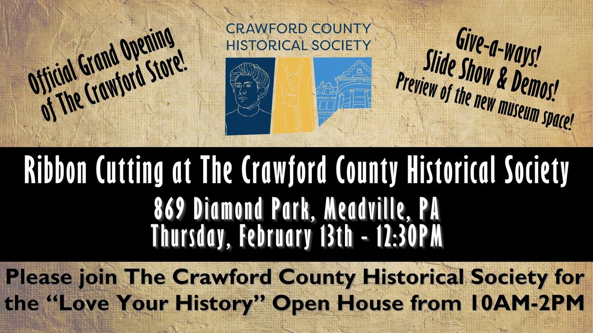 Ribbon Cutting at The Crawford County Historical Society