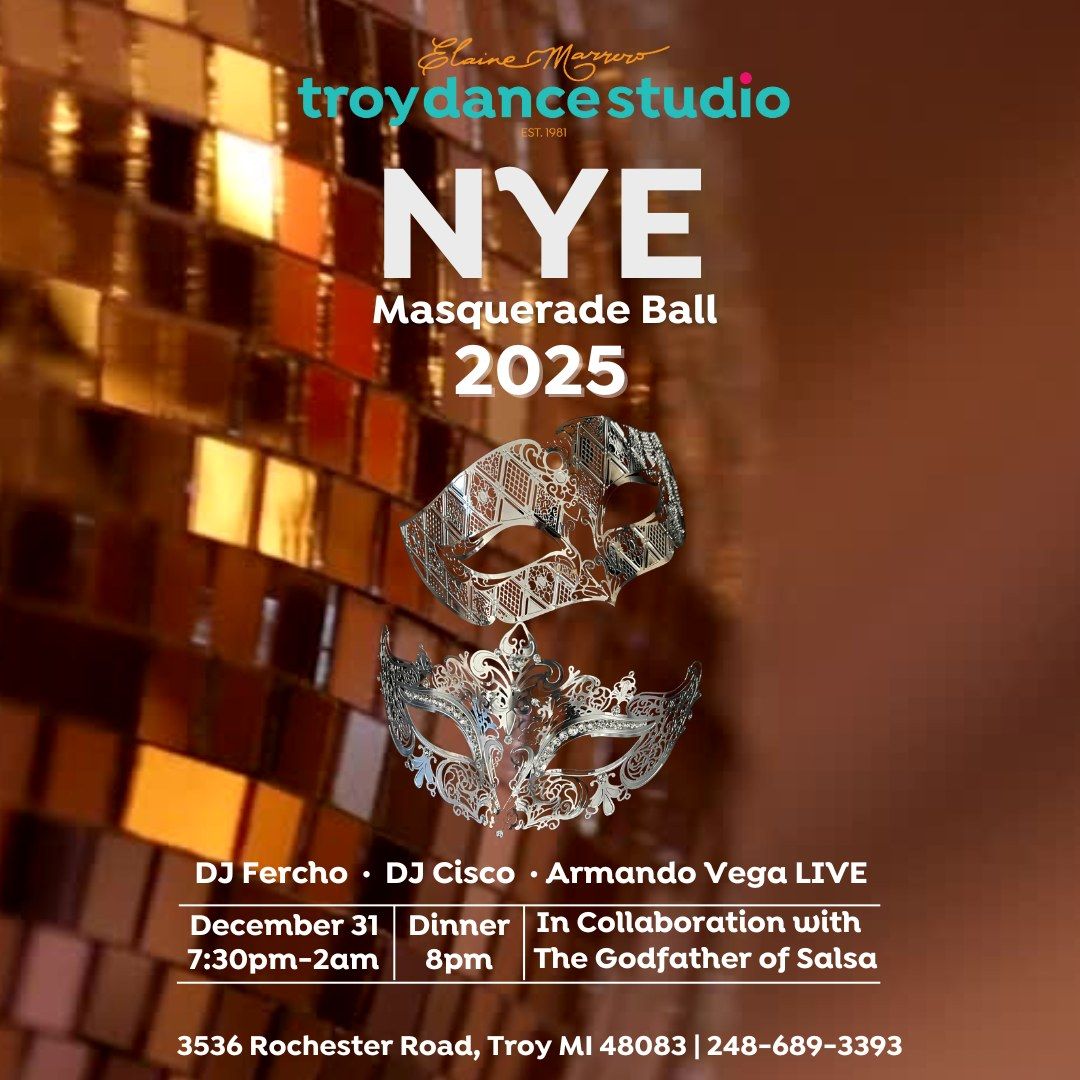 New Year's Eve- Masquerade Ball @ Troy Dance Studio