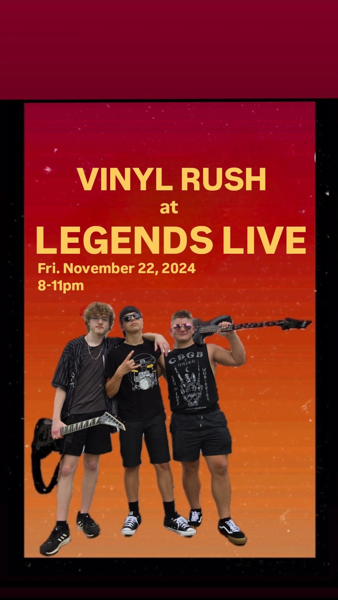 VINYL RUSH at LEGENDS LIVE