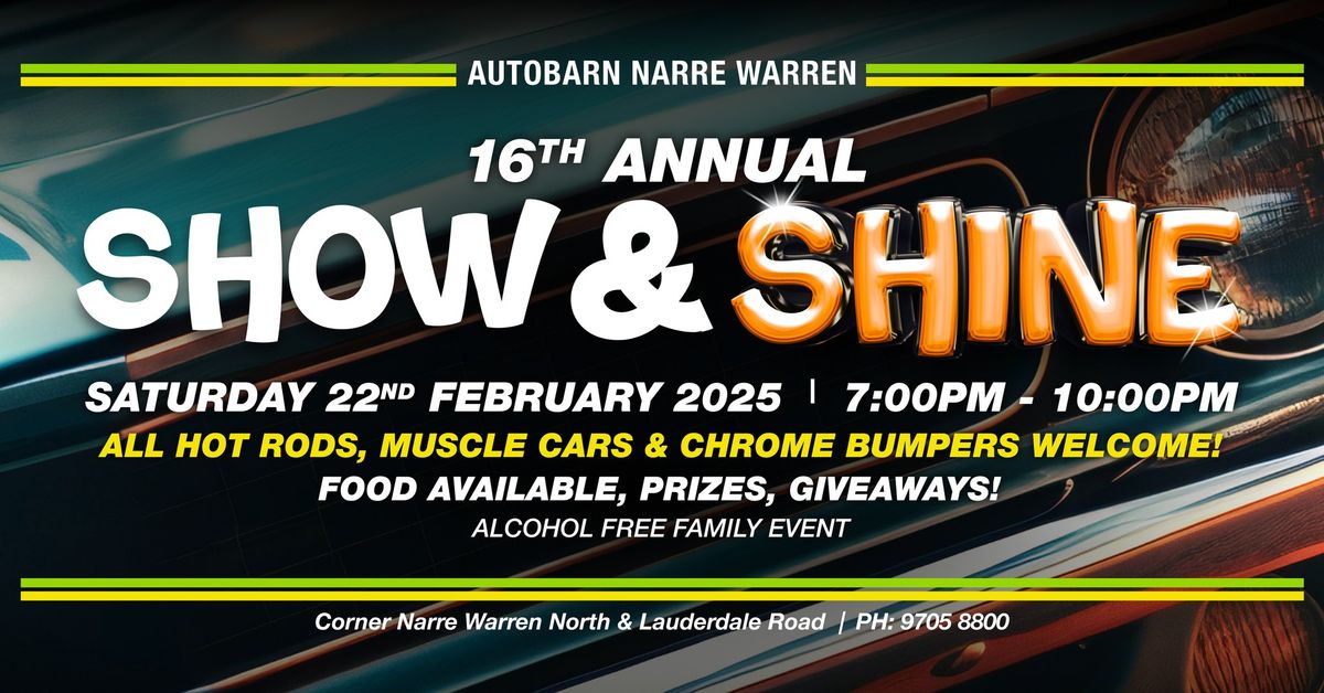 16th Annual Show & Shine!