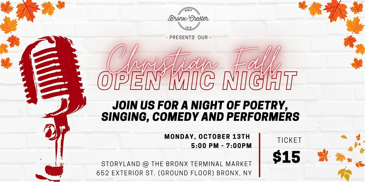 Christian Fall Open Mic Night!