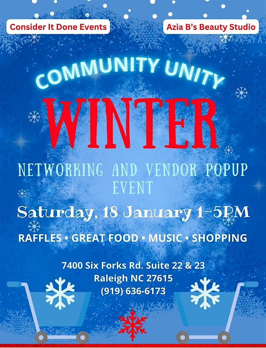 Community Unity Winter Networking and Popup Event