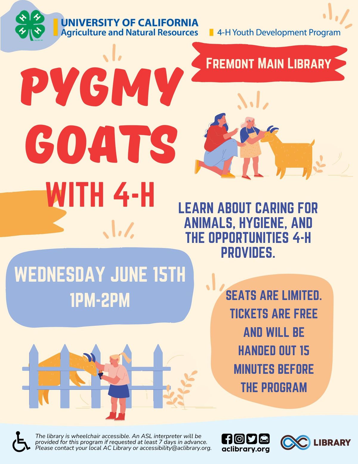 Pygmy Goats with 4-H @ Fremont Main Library