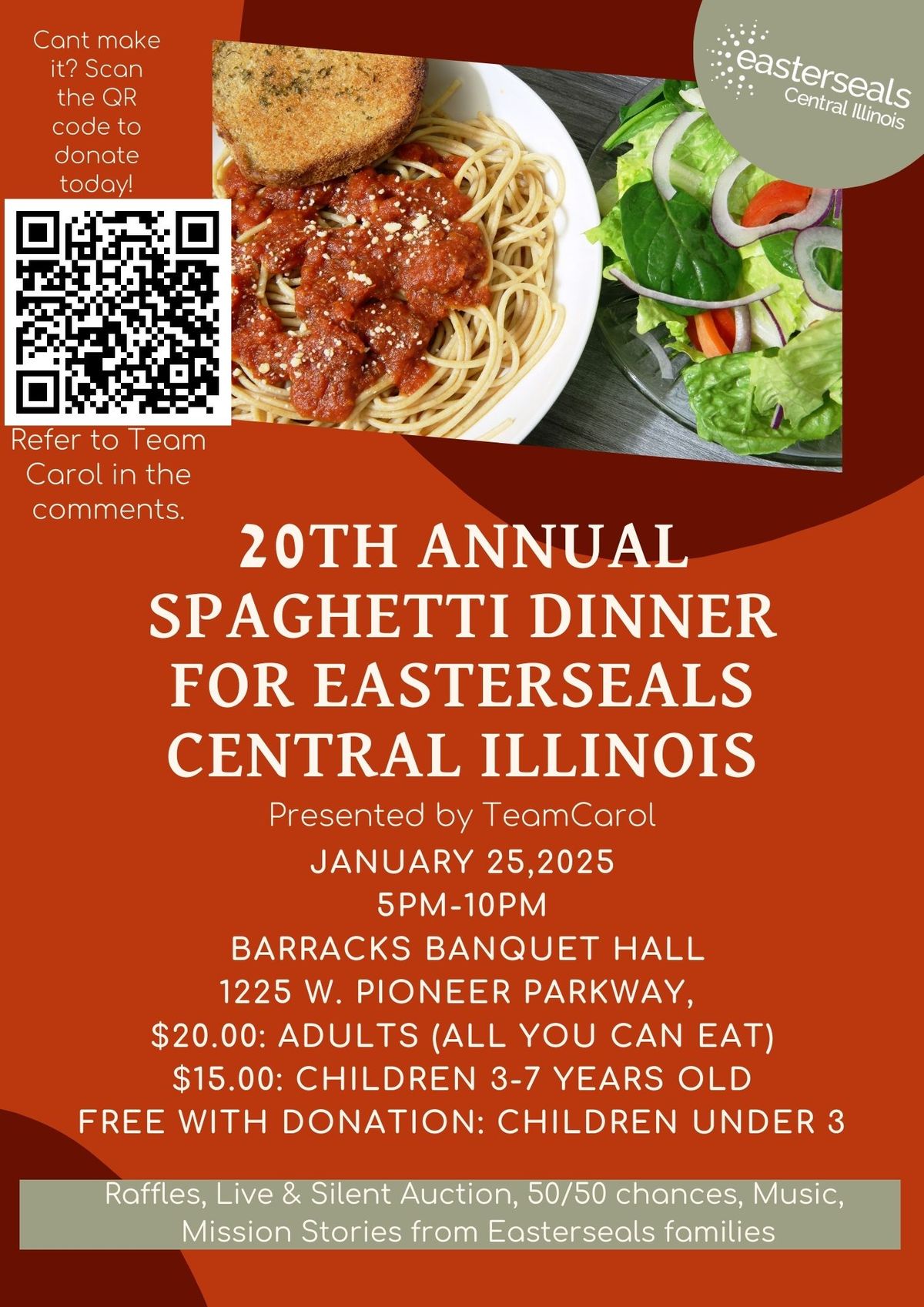 20th Annual Spaghetti Dinner for Easter Seals