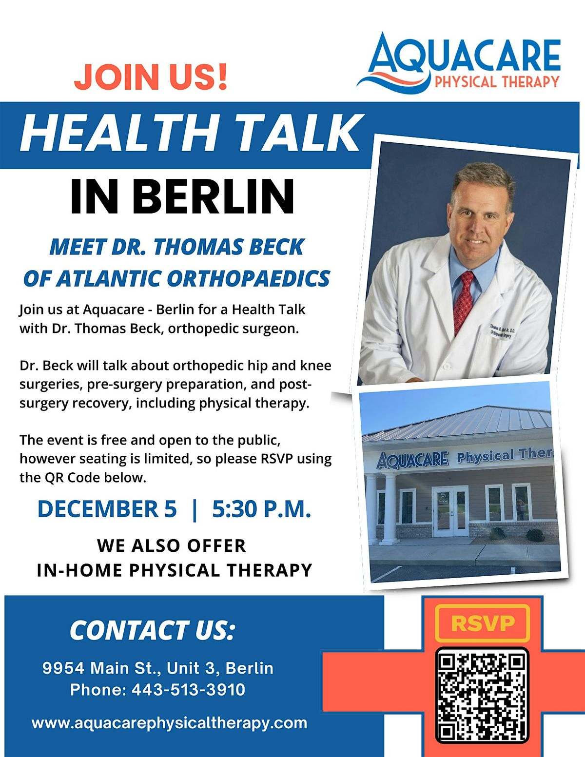 Dr. Beck Orthopedic Talk in Berlin