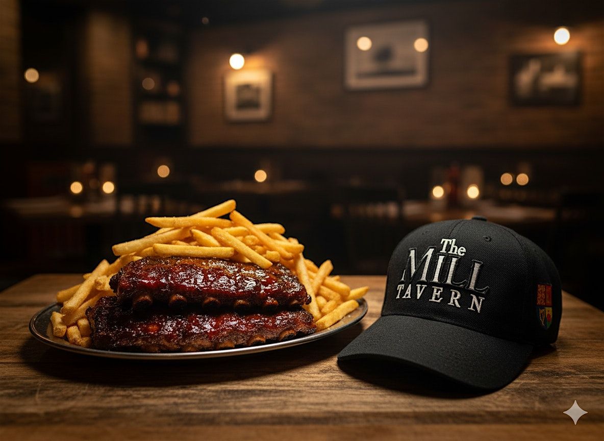 All You Can Eat RIbs and a FREE Mill Tavern Hat