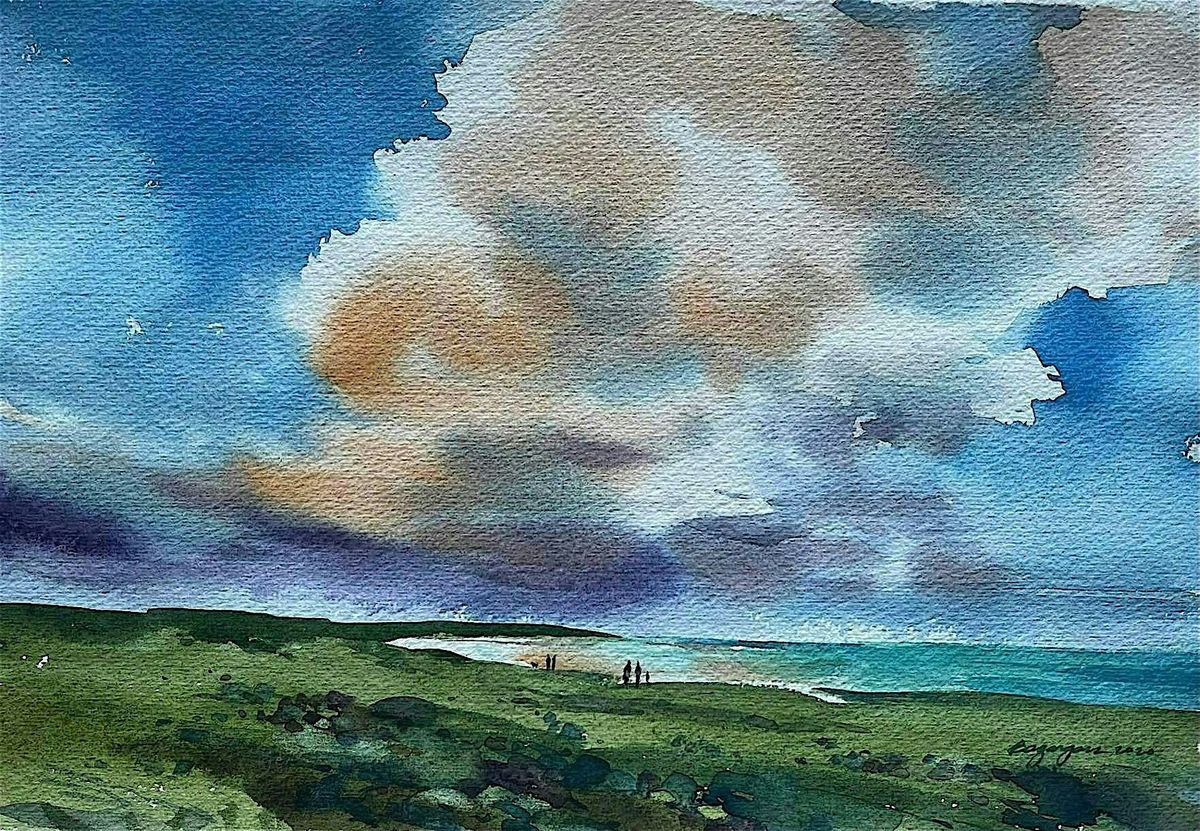 How to Paint Beautiful Skies in Watercolor w\/Navid Bazargan