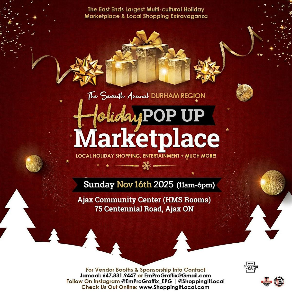 The 7th Annual DURHAM REGION HOLIDAY POP UP MARKETPLACE