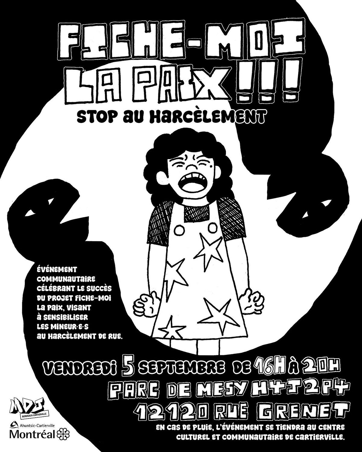 Projection du court m\u00e9trage Fiche-moi la paix : Stop au harc\u00e8lement de rue