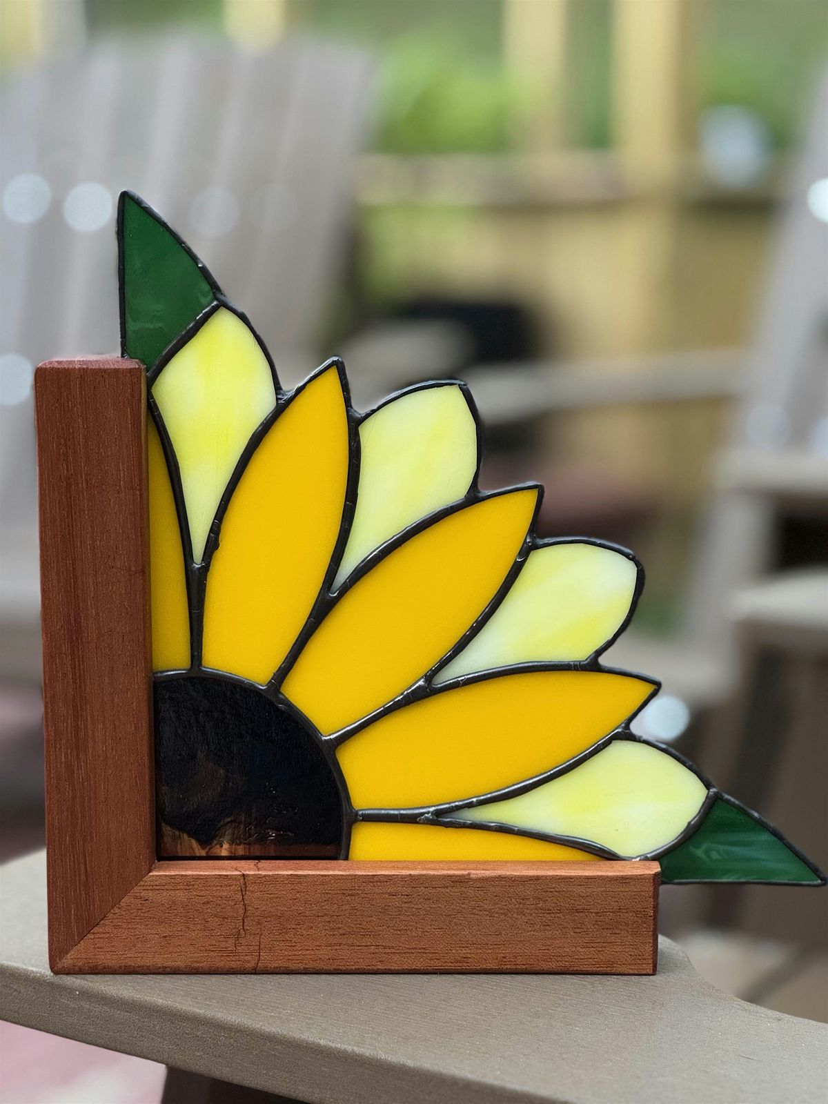 Corner Sunflower Stained Glass