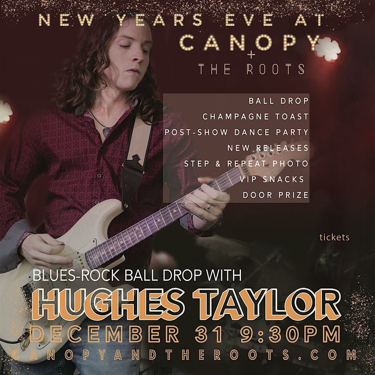 NEW YEARS EVE with Hughes Taylor LIVE in the Roots