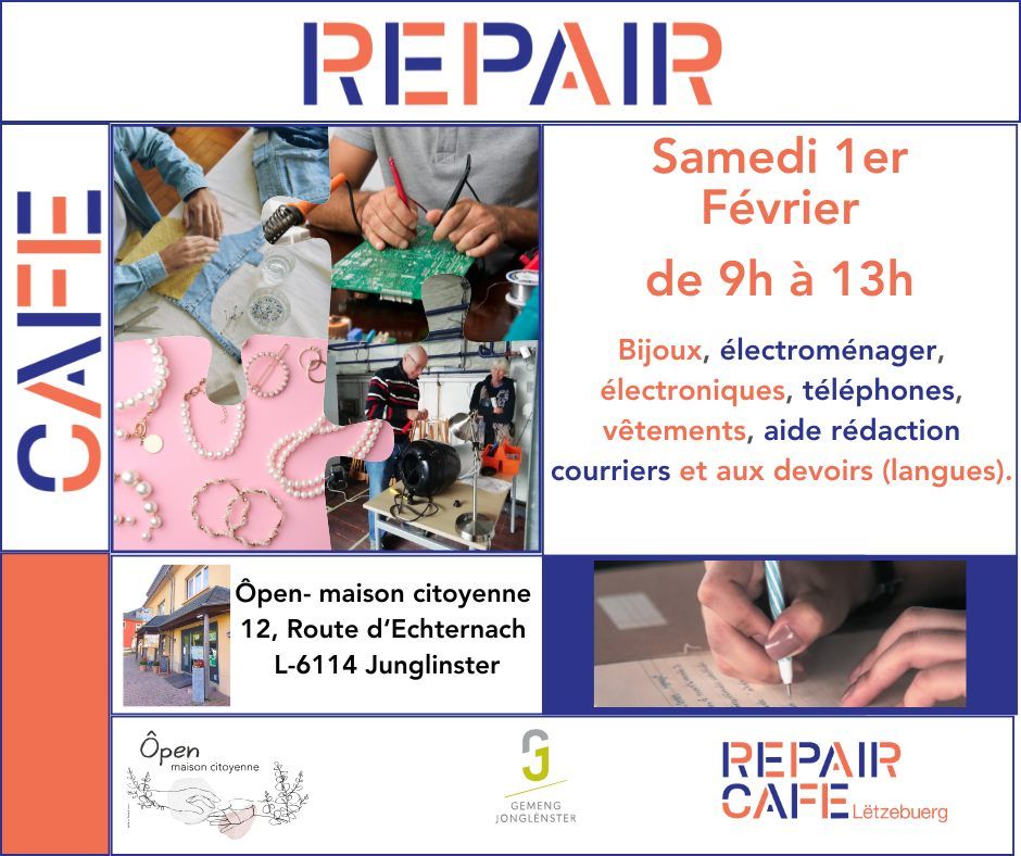 Repair Caf\u00e9 chez \u00d4pen