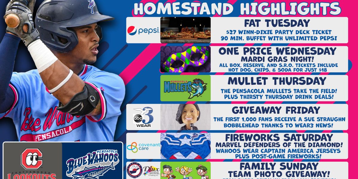 Pensacola Blue Wahoos vs. Chattanooga Lookouts