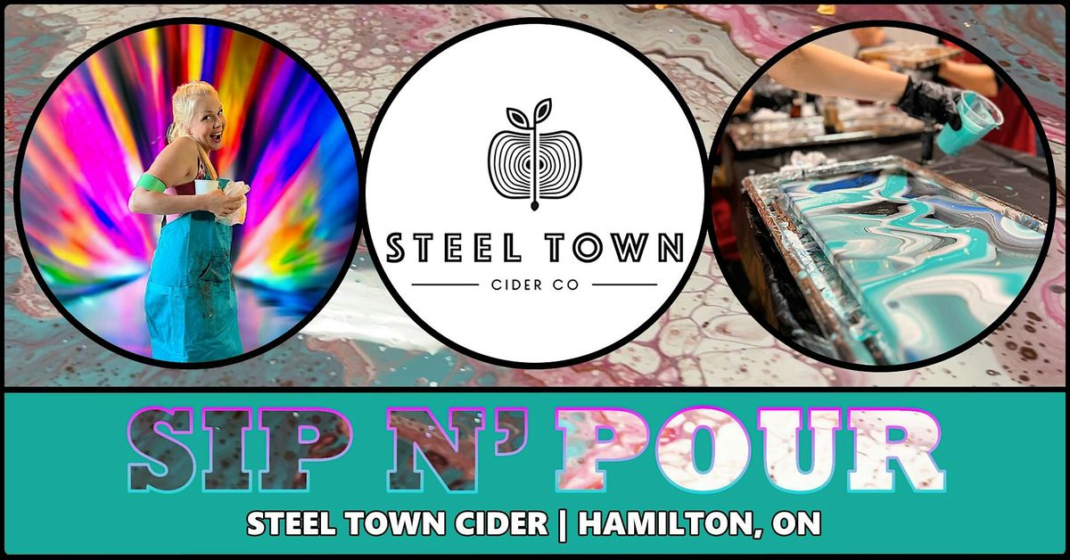 Acrylic Pour Workshop at Steel Town Cider!