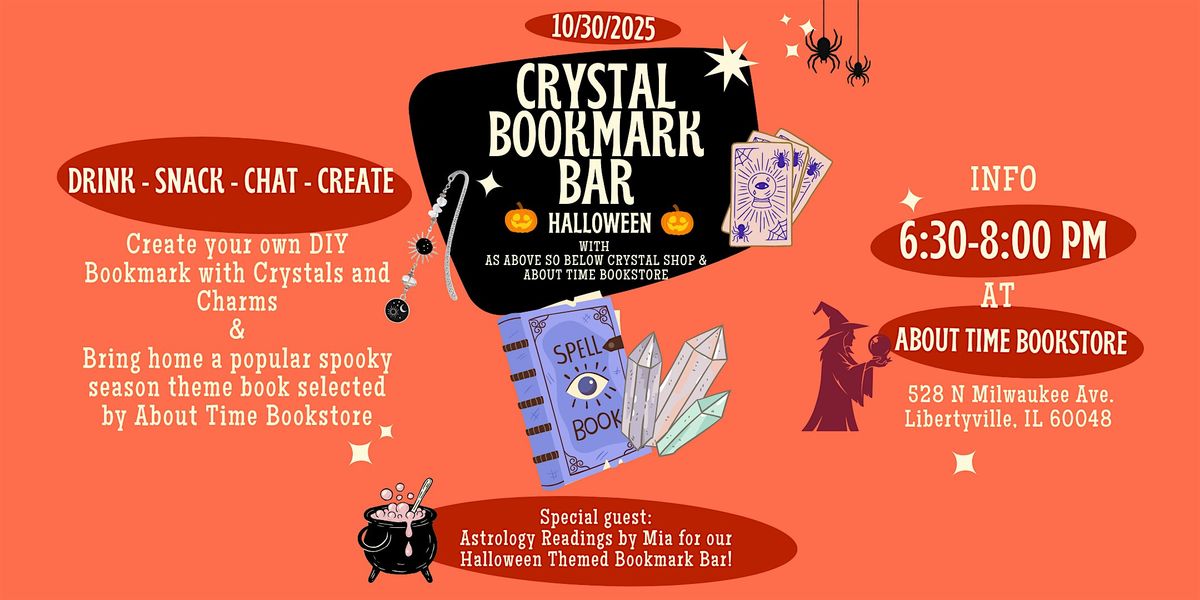 Crystal Bookmark Bar with As Above So Below & About Time Bookstore