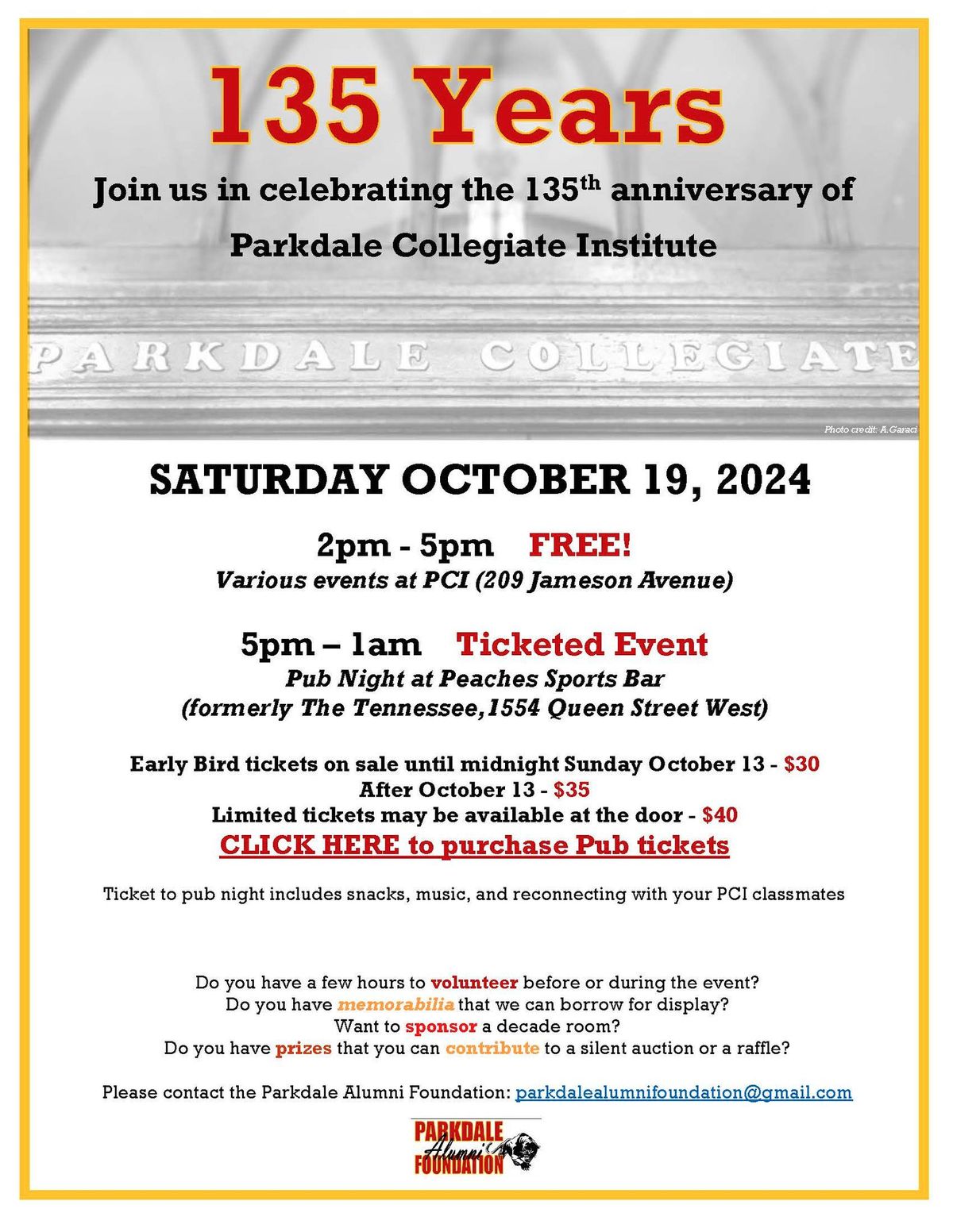 PCI 135th Anniversary Celebration & Reunion